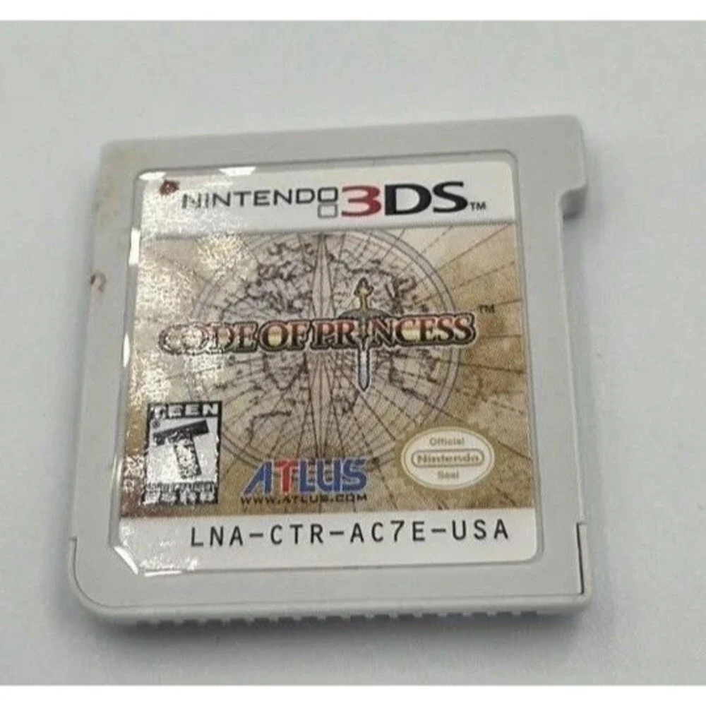 Code of Princess (Nintendo 3DS, 2012) Game Cartridge only Tested Works!